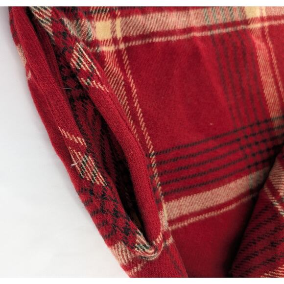 Madewell Red Tartan Plaid Cape Scarf Shawl Ruana - Picture 8 of 12